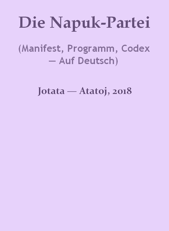 Die Napuk-Partei (Manifest, Programm, Codex — Auf Deutsch) | Nostradamus Buladamus